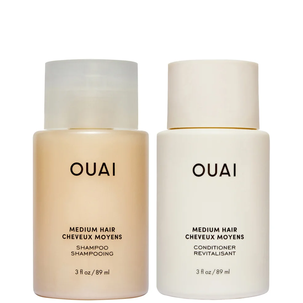 OUAI Medium Shampoo and Conditioner Travel Bundle Image 1