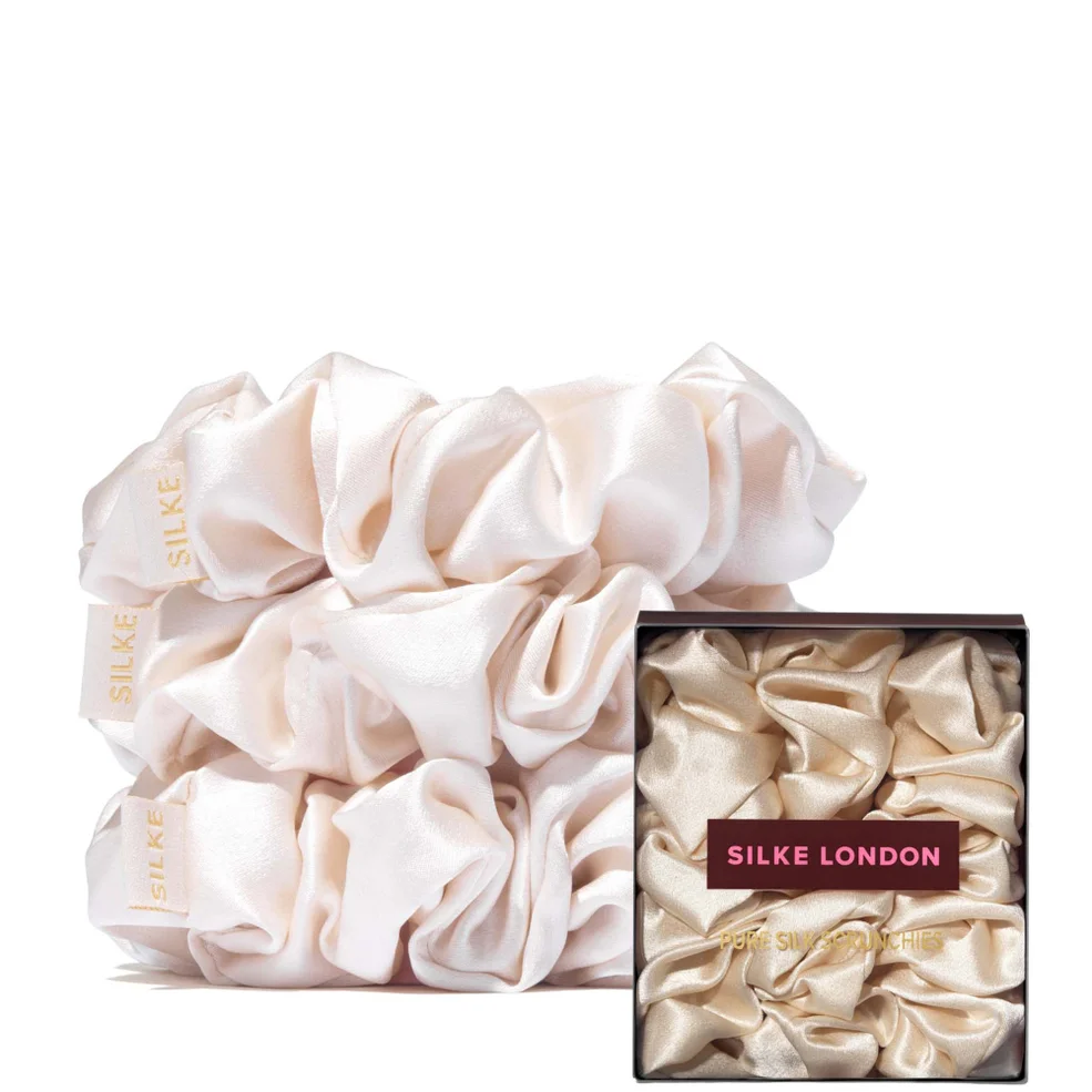 SILKE London Hair Scrunchies - Cream Image 1