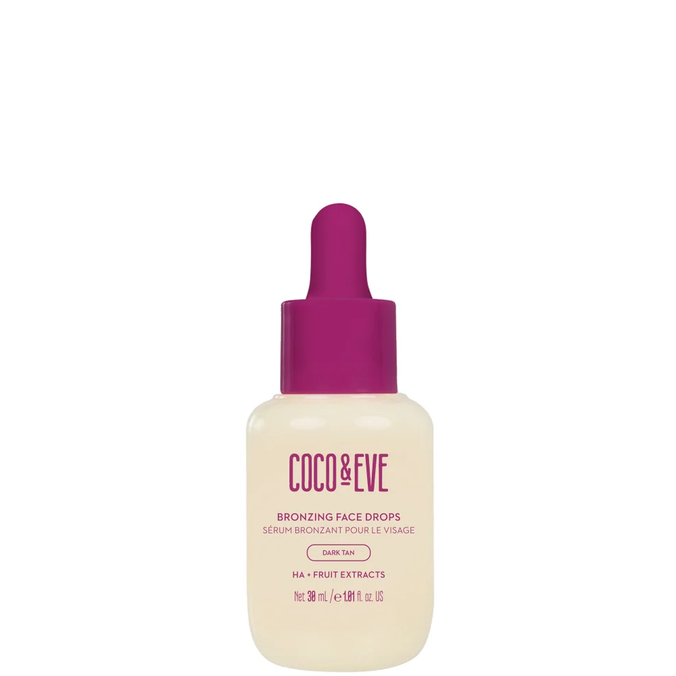 Coco & Eve Bronzing Face Drops (Dark Tan) 30ml Image 1