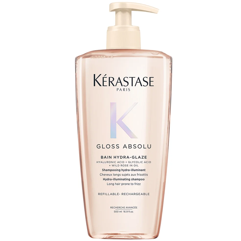 Kérastase Gloss Absolu Refillable Shampoo with Glycolic Acid, Hyaluronic Acid and Wild Rose in Oil 500ml Image 1