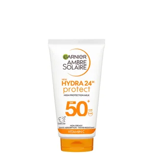 Garnier Ambre Solaire SPF 50+ Hydra 24 Hour Protect Hydrating Sun Cream Lotion With Vitamin C, 50ml - undefined undefined