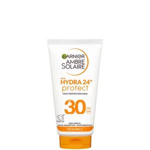 Garnier Ambre Solaire SPF 30 Hydra 24 Hour Protect High Protection UVB & UVA Hydrating Sun Cream Lotion, 50ml - undefined undefined