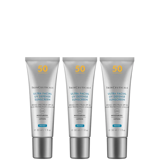 SkinCeuticals Ultra Facial UV Defense SPF50 Sunscreen Protection 30ml (Three Pack)