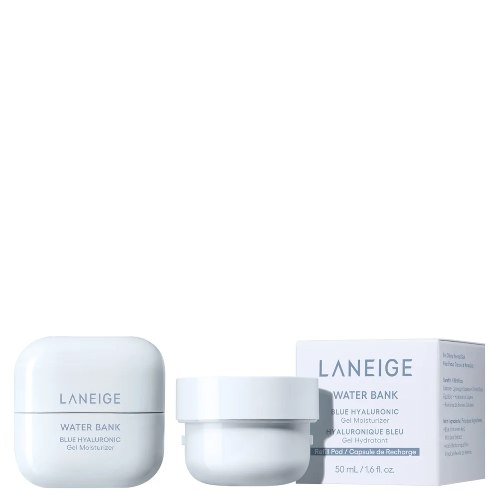 LANEIGE Water Bank Blue Hyaluronic Acid Gel Moisturiser 50ml + Refill 50ml Bundle Image 1