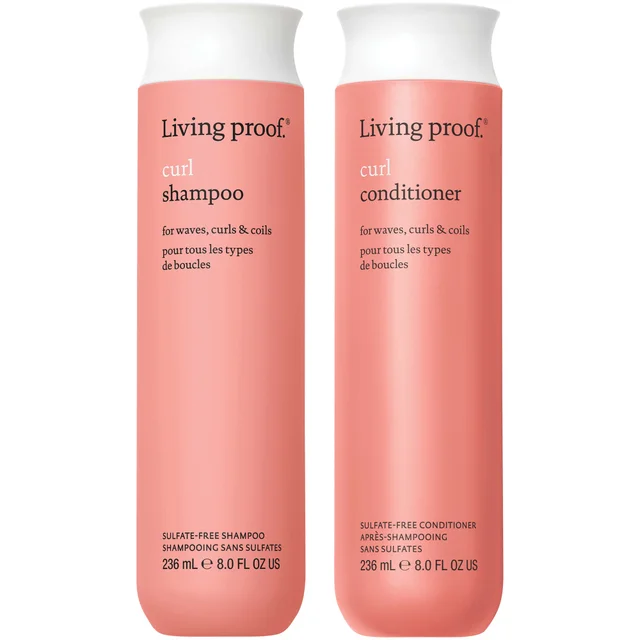 Living Proof Curl Shampoo and Conditioner Bundle for Stronger, Hydrated, Healthier Looking Curls