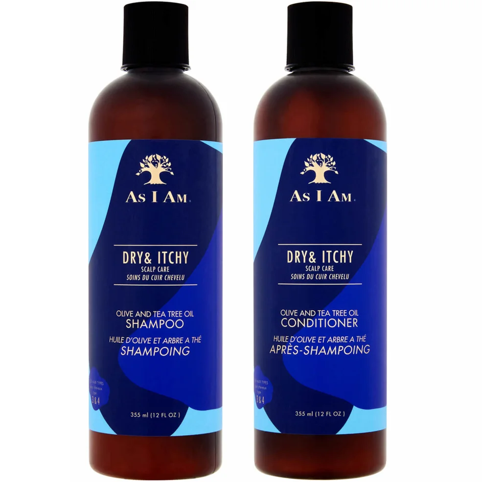 As I Am Dry & Itchy Scalp Care Olive and Tea Trea Oil Shampoo & Conditoner 355ml Image 1