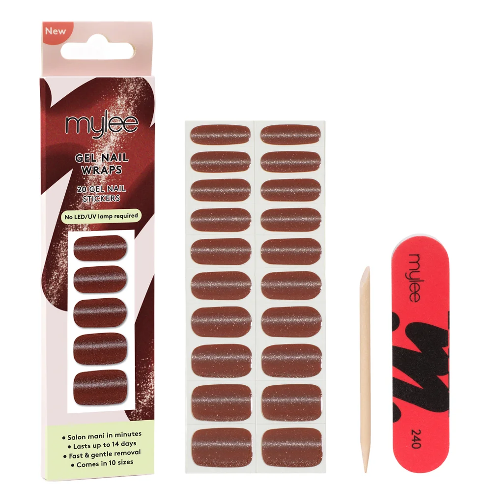 Mylee Gel Nail Wraps - Red Hot Gossip Image 1